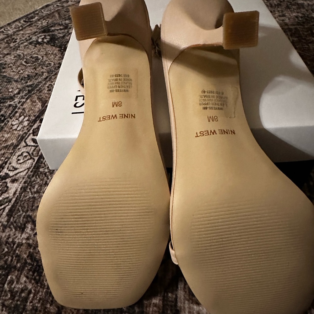 Nine West Yess Ankle Strap Ivory sandals size 8 NEW - Picture 4 of 6